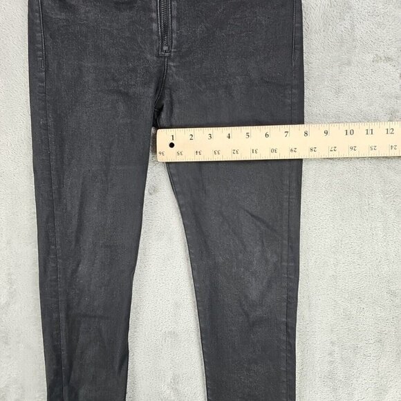 Rag & Bone Jeans Womens Size 26 Coated Black Skinny Ankle Zip Pintuck Stretch - Picture 9 of 11